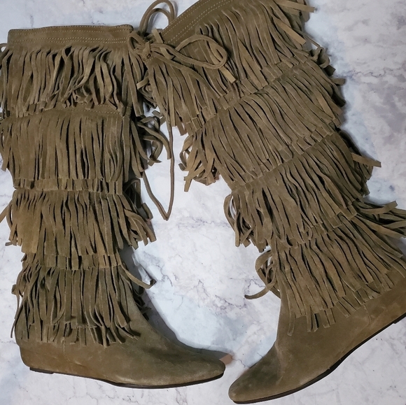 Michael Michael Kors Montreal Fringe Boot - Picture 1 of 13